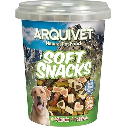 ARQUIVET Soft Snacks für Hunde - Knochen und Herzen Mix 300 g, Leckerlis und Belohnungen zur Ergänzung der Ernährung von Arquivet
