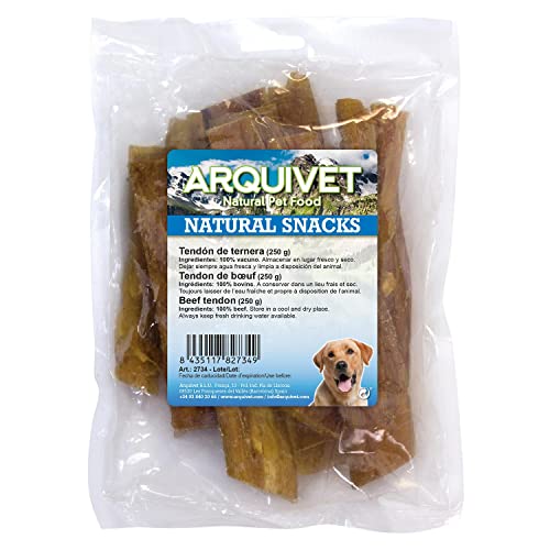 Arquivet, Rindersehne Hund Snack, Natürliche Snacks, Leckereien, Leckereien, Preise und Belohnungen, Beutel 250g von Arquivet