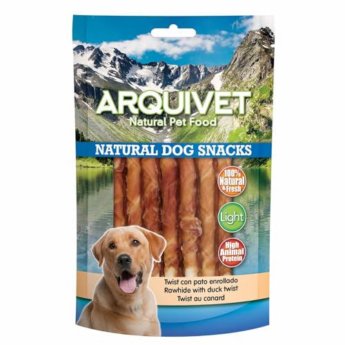 Arquivet Twist Ente Roll, Natürliche Snacks für Hunde, 100% natürlich und frisch, Reich an Eiweiß und fettarm, 13 cm, 100 g von Arquivet