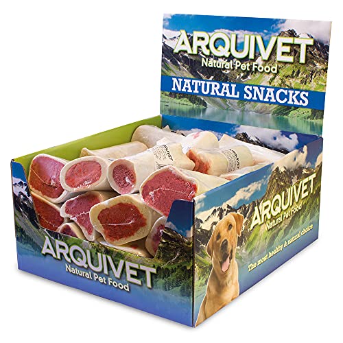 Arquivet 2742 - Präsentationsbox, 20 Stück, Knochen gefüllt mit Speck, natürliche Snacks für Hunde, Leckerlis für Hunde, Leckerlis für Hunde, Leckerlis und Belohnungen für Hunde von Arquivet