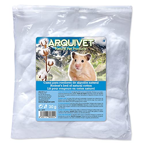 Arquivet 8435117803022 – Baumwolle für Hamsters weiß 30 gr von Arquivet