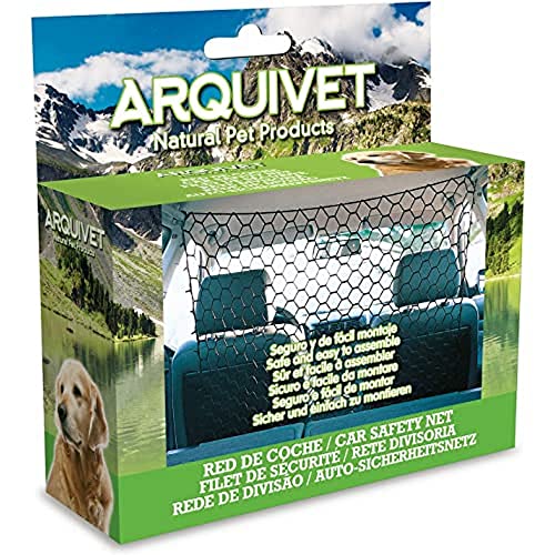 Arquivet Auto-Rücksitznetz – elastisch – Schutz für Haustiere – 100 x 100 cm von Arquivet