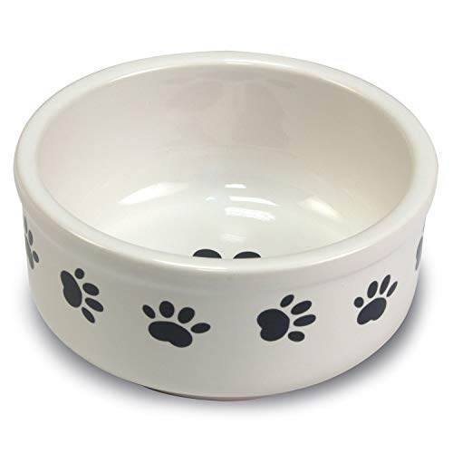 Arquivet Futternapf aus Keramik für Hunde oder Katzen, Pfoten-Design, Futternapf für Hunde und Katzen, 15 cm von Arquivet