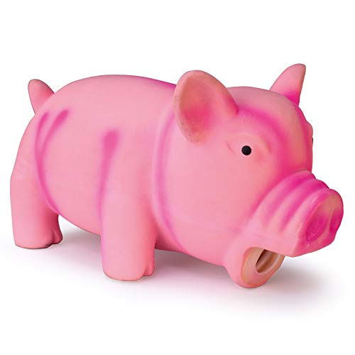Arquivet Rosa Gummischwein mit Sound 15 cm - Latex Hundespielzeug - Hundekauspielzeug - Kauspielzeug für Haustiere mit Geräuschen - Kleine, Große und Mittlere Hunde von Arquivet