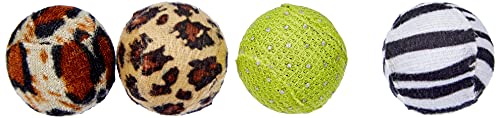 Arquivet Leopardenball - Spielzeugbälle für Katzen - 5 cm - enthält 4 Stück - Zubehör für Katzen - Auffällige Katzenbälle - Katzenspiele von Arquivet