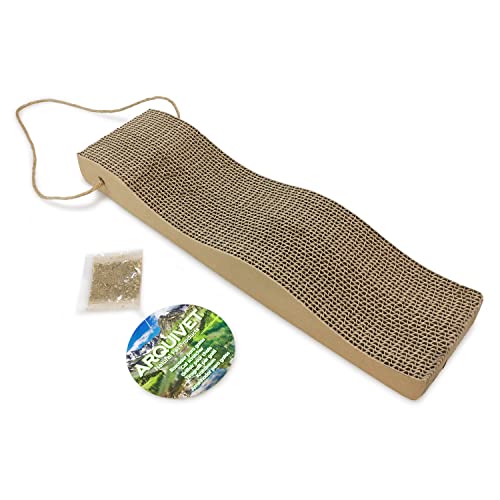 Arquivet Kratzbaum für Katzen aus Karton in Wellenform - 46 x 12 x 5 cm - Umweltfreundliche Kratzer - Kratzer - Katzenmatte horizontal - Zubehör für Katzen - Nagelschleifer Arquivet Kratzbaum für Katzen aus Karton in Wellenform - 46 x 12 x 5 cm - Umweltfreundliche Kratzer - Kratzer - Katzenmatte horizontal - Zubehör für Katzen - Nagelschleifer von Arquivet