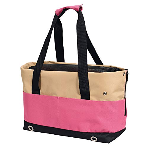 Arquivet Rosa Transporttasche für Haustiere - 40 x 22 x 28 cm - Transporttasche für Hunde und Katzen - Hängetasche mit Öffnung Oben - Welpen und andere kleine Tiere von Arquivet