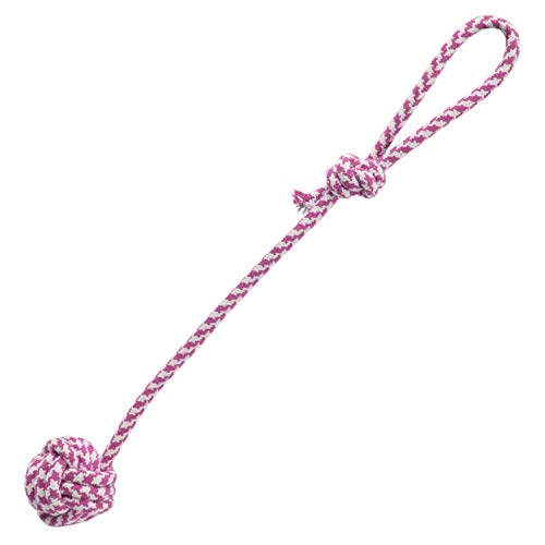 Arquivet Ball mit Doppelknoten, rosa – Spielzeug für Hunde – 45 cm von Arquivet