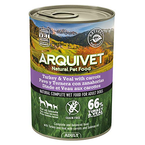 Arquivet Adult Truthahn und Rindfleisch mit Karotten und Lachsöl, 400 g (1 Stück) von Arquivet
