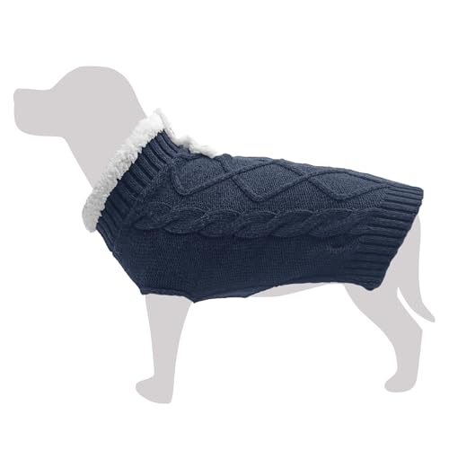 Arquivet Blauer Hundepullover 'Aneto' M, 30 cm, Kaltschutz, Hundepullover von Arquivet