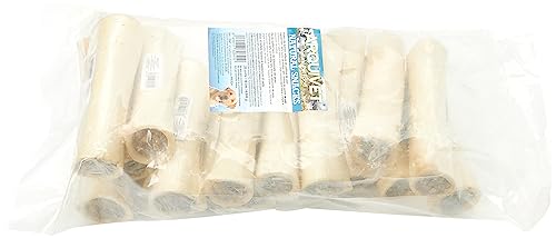 Arquivet Büffelknochen gefüllt mit Lederstäbchen – 16 cm – 20 Stück – 4.600 g – Leckerli für Hunde von Arquivet