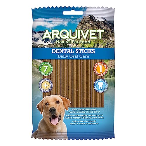 ARQUIVET Dental Sticks 7 Stück – Snacks für Hunde – Süßigkeiten, Leckereien, Auszeichnungen, Belohnungen, Hundesnacks – reduziert schlechten Atem von Arquivet