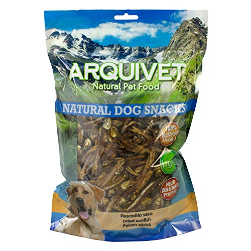 Arquivet Trockenfisch für Hunde, 1 kg, 100% natürliche Snacks für Hunde, Spardose, Auszeichnungen, Leckereien, Belohnungen und Hundeleckereien, leicht, fettarmes Produkt von Arquivet