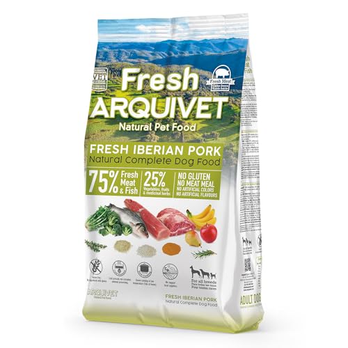 Arquivet Fresh Halbfeuchtes Hundefutter Iberisches Schweinefleisch und Ozeanfisch 2,5 kg Hochwertig Ausgewogen Ernährung für Hunde Halbfeucht Alle Rassen Adult Fleisch Fisch von Arquivet