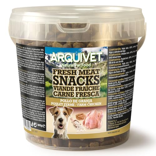 Arquivet Frischfleischsnacks mit Huhn, 800 g, für ausgewachsene Hunde von Arquivet