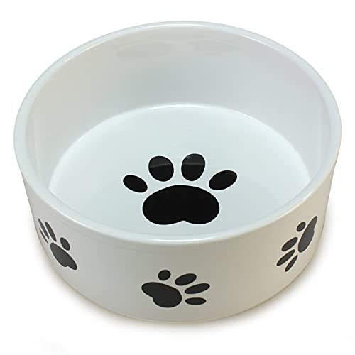 Arquivet Futternapf aus Keramik für Hunde oder Katzen, Fußabdruck-Stil, Futternapf für Haustiere, Futternapf aus Keramik für Hunde und Katzen, Schale für Hunde und Katzen, 19 cm von Arquivet