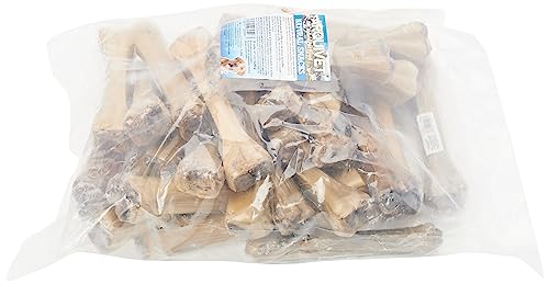 Arquivet Gepresster Büffelknochen gefüllt mit Büffeldarm – 21 cm – Beutel mit 30 Stück – 5,250 g – Naturfarben für Hunde von Arquivet