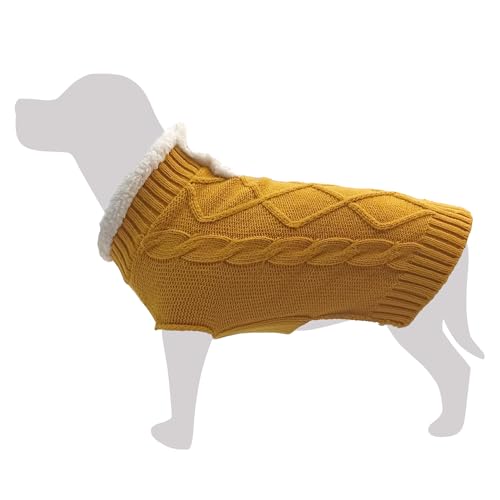 Arquivet Hundepullover Mulhacen Orange Weiß Kragen XL 40cm Kälteschutz Hundepullover von Arquivet
