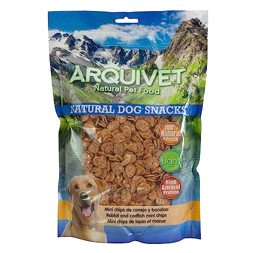 Arquivet Mini Chips Kaninchen und Dorsch 1 kg, natürliche Snacks von Arquivet