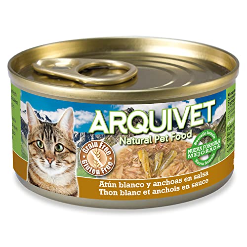 Arquivet Nassfutter für Katzen mit weißem Thunfisch in Sauce und Sardellen 110 g von Arquivet