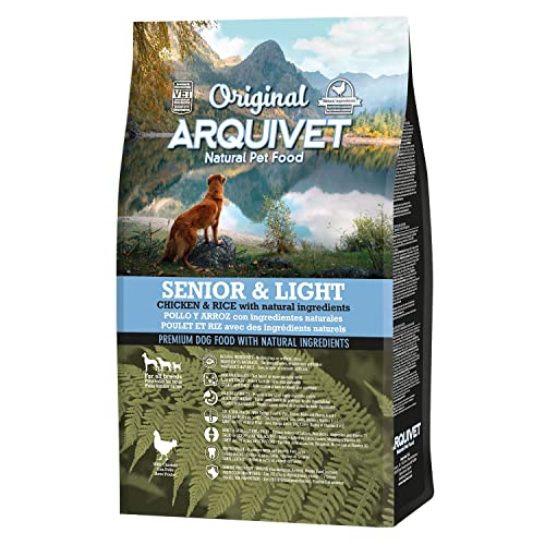 Arquivet Original Senior&Light 3 kg – Futter für ältere Hunde ab 7 Jahren und/oder mit Neigung zu Übergewicht – Huhn und Reis von Arquivet