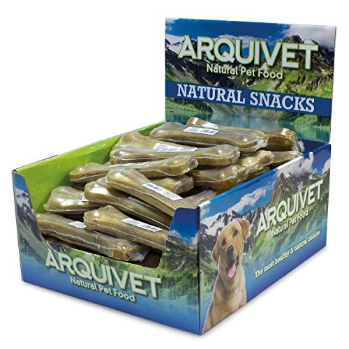 Arquivet Knochen aus gepresstem Rindsleder, 100% – 17 cm – Präsentationsbox mit 40 Stück – zur Stärkung von Zähnen und Kauen – Hunde von Arquivet