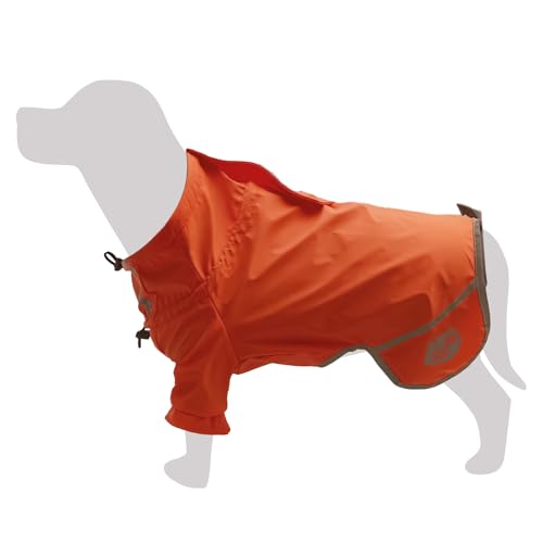 Arquivet Regenmantel für Hunde Monte Vettore XS, Orange, 20 cm, schützt vor Regen und Kälte, wasserdicht für Hunde von Arquivet
