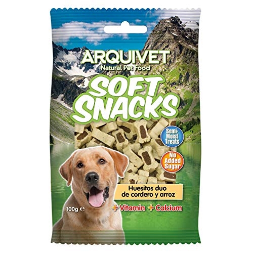 Arquivet Soft Snacks für Hunde Knochen Duo aus Lamm und Reis, 100 g (1 Stück) von Arquivet