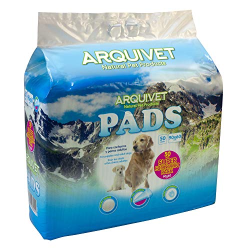 Arquivet Pads Super Economic Pack - Hundehygiene - 50 Unterlagen, weiß, 90 x 60 cm von Arquivet