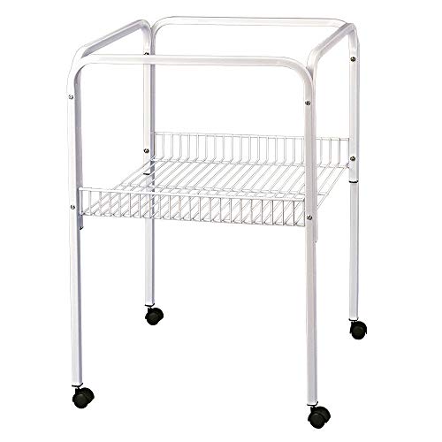 Arquivet Papagei-Käfighalter mit Rollen, Weiß, L 51 x B 41,5 x H 71 cm, Edelstahl, Innenbereich Arquivet Papagei-Käfighalter mit Rollen, Weiß, L 51 x B 41,5 x H 71 cm, Edelstahl, Innenbereich von Arquivet