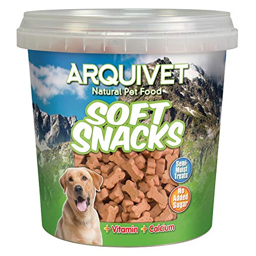 Arquivet Weiche Lachsnacks für Hunde - Natürliche Snacks in Knochenform - Natürliche Leckereien und Leckereien - Leckereien und Belohnungen für Hunde - 800 g von Arquivet