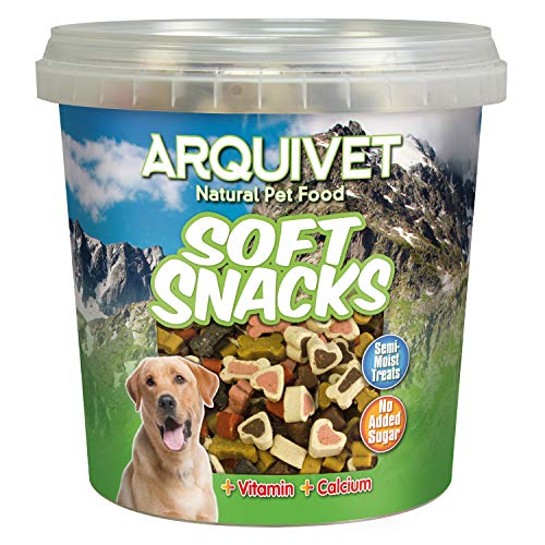 Arquivet Weiche Snacks für Hunde - Natürliche Snacks in Knochenform und Herzen - Natürliche Leckereien und Leckereien - Leckereien für Hunde - 800 g von Arquivet