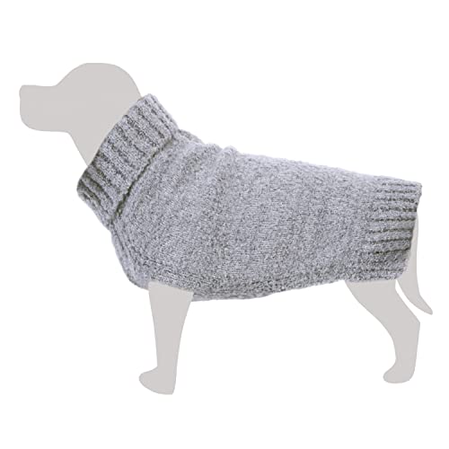 Grau meliert Strickpullover - S / 25 cm - Hundebekleidung - Hilft, sie vor Kälte zu schützen - Haustierzubehör - Mäntel, Sweatshirts, Pullover, Westen, Jacken, Pullover, Pullover, wasserdicht und mehr von Arquivet