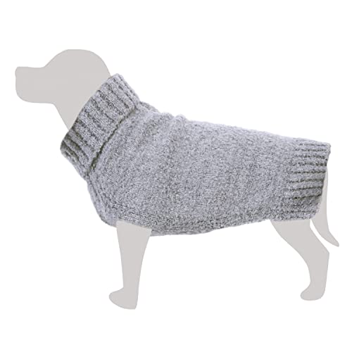 Arquivet Grau meliert Strickpullover - S / 25 cm - Hundebekleidung - Hilft, sie vor Kälte zu schützen - Haustierzubehör - Mäntel, Sweatshirts, Pullover, Westen, Jacken, Pullover, Pullover, wasserdicht und mehr von Arquivet
