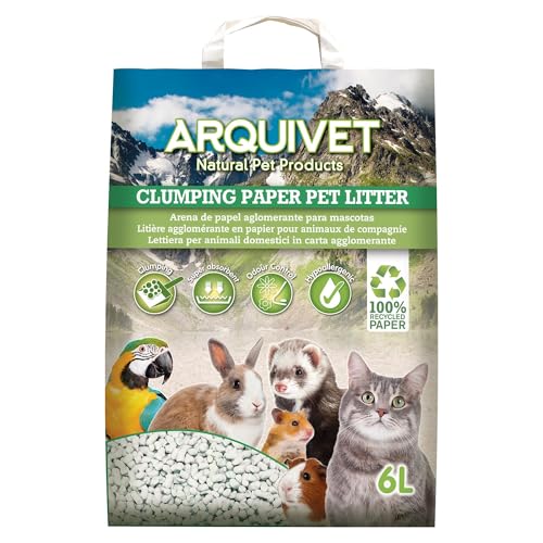 Katzenstreu aus recyceltem Papier, 6 l, Bindemittel und saugfähig Katzenstreu aus recyceltem Papier, 6 l, Bindemittel und saugfähig von Arquivet