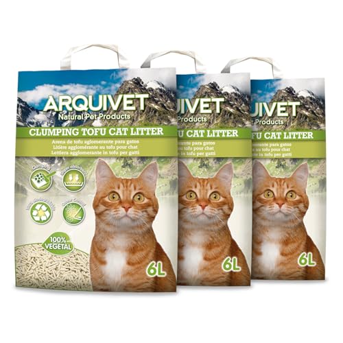 Tofu Katzenstreu 6 L - Pack 3 Einheiten - Bindend und saugfähig von Arquivet