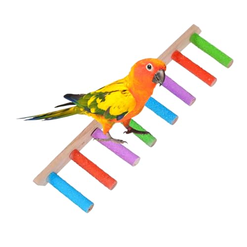 Arroopu Bird Ladder | Kletterleiter Aus Holz Für Vögel - Robustes Zubehör, Krallenpflege & Beschäftigung Für Tägliche Aktivitäten von Arroopu