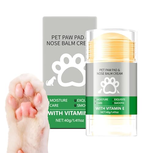 Arroopu Pfotenfeuchtigkeitscreme für Hunde, Hundepfoten Balsam, 40g Hundepfotencreme mit grünem Teeduft, Natürliche Salbe, trocken gebrochene Haustierbutter, Katzenfußpolsterpflege für trockene und Arroopu Pfotenfeuchtigkeitscreme für Hunde, Hundepfoten Balsam, 40g Hundepfotencreme mit grünem Teeduft, Natürliche Salbe, trocken gebrochene Haustierbutter, Katzenfußpolsterpflege für trockene und von Arroopu