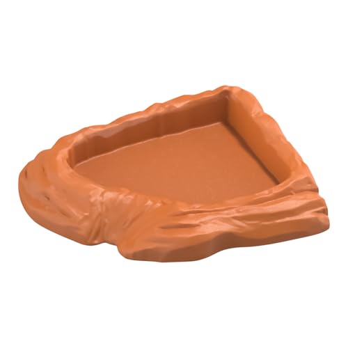 Arroopu Schildkröten-Wasserschale – Reptilien-Badewanne – dekorative Schildkröten-Wasserfutterschale für Lebensraum, Schildkröte, Schlange, Bartagame, Gecko, Tank, Aquarium von Arroopu