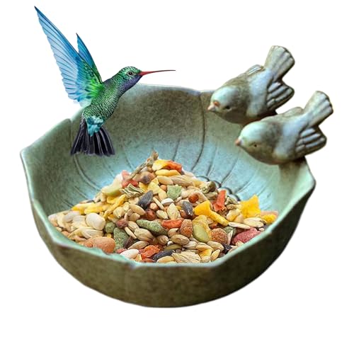 Arroopu Vogeltränke aus Keramik, 16 cm, Keramik-Vogeltränke für den Garten, multifunktionale Badeschale, Bodenfutterspender und Vogeltränke, Retro-Finish, Lebensmittelbehälter für den Außenbereich Arroopu Vogeltränke aus Keramik, 16 cm, Keramik-Vogeltränke für den Garten, multifunktionale Badeschale, Bodenfutterspender und Vogeltränke, Retro-Finish, Lebensmittelbehälter für den Außenbereich von Arroopu