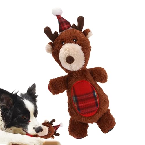 Arrovarp Quietschendes Weihnachtsspielzeug – Quietschspielzeug für Hunde, interaktives Kauspielzeug, Cartoon-Hund, Stofftier für Hunde, Weihnachten, Urlaub Arrovarp Quietschendes Weihnachtsspielzeug – Quietschspielzeug für Hunde, interaktives Kauspielzeug, Cartoon-Hund, Stofftier für Hunde, Weihnachten, Urlaub von Arrovarp