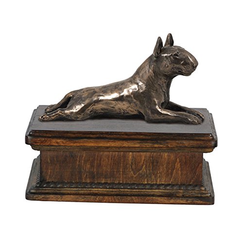Art-Dog Custom Dog Mama Sitzende Statue Gedenkurne - Handgefertigte kaltgegossene Bronze auf Birkensockel - Urne für die Asche von Hunden - 24,5x29x21cm - 5l - Bullterrier I Art-Dog Custom Dog Mama Sitzende Statue Gedenkurne - Handgefertigte kaltgegossene Bronze auf Birkensockel - Urne für die Asche von Hunden - 24,5x29x21cm - 5l - Bullterrier I von Art-Dog