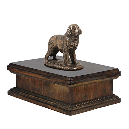 Art-Dog Custom Dog Mama Sitzende Statue Gedenkurne - Handgefertigte kaltgegossene Bronze auf Birkensockel - Urne für die Asche von Hunden - 24,5x29x21cm - 5l - Neufundland Art-Dog Custom Dog Mama Sitzende Statue Gedenkurne - Handgefertigte kaltgegossene Bronze auf Birkensockel - Urne für die Asche von Hunden - 24,5x29x21cm - 5l - Neufundland von Art-Dog