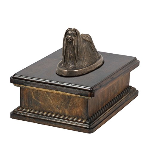 Art-Dog Custom Dog Mama Sitzende Statue Gedenkurne - Handgefertigte kaltgegossene Bronze auf Birkensockel - Urne für die Asche von Hunden - 24,5x29x21cm - 5l - Polnischer Tiefland-Schäferhund Art-Dog Custom Dog Mama Sitzende Statue Gedenkurne - Handgefertigte kaltgegossene Bronze auf Birkensockel - Urne für die Asche von Hunden - 24,5x29x21cm - 5l - Polnischer Tiefland-Schäferhund von Art-Dog