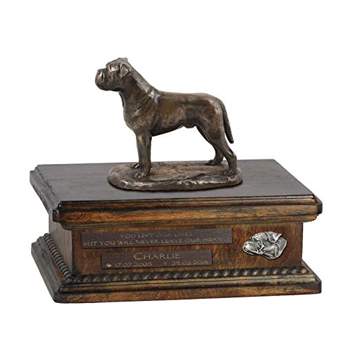 Art-Dog Custom Dog Sitting Statue Memorial Urn - Handmade Cold Cast Bronze on Birch Base – Sturdy and Stylish Urn for Dog’s Ashes – 8.3x11.4x8.7 – 5l – Bullmastiff Art-Dog Custom Dog Sitting Statue Memorial Urn - Handmade Cold Cast Bronze on Birch Base – Sturdy and Stylish Urn for Dog’s Ashes – 8.3x11.4x8.7 – 5l – Bullmastiff von Art-Dog