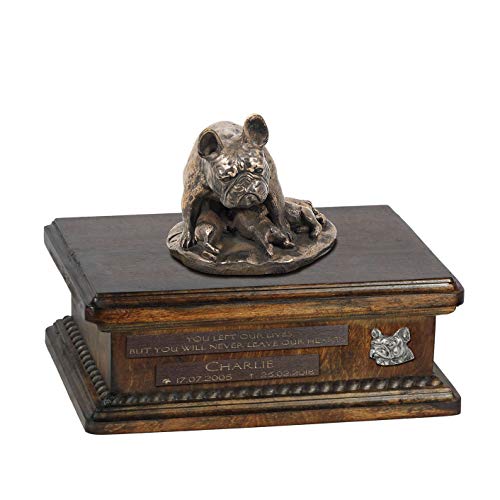 Art-Dog Custom Dog Sitting Statue Memorial Urn - Handmade Cold Cast Bronze on Birch Base – Sturdy and Stylish Urn for Dog’s Ashes – 8.3x11.4x8.7 – 5l – Französische Bulldogge II Art-Dog Custom Dog Sitting Statue Memorial Urn - Handmade Cold Cast Bronze on Birch Base – Sturdy and Stylish Urn for Dog’s Ashes – 8.3x11.4x8.7 – 5l – Französische Bulldogge II von Art-Dog