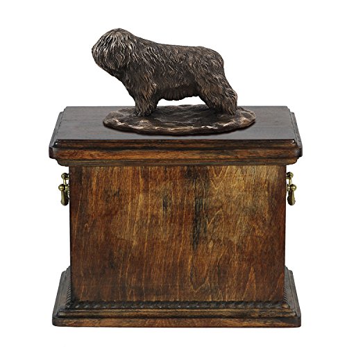 Art-Dog Custom Dog Sitzender Hund Statue Gedenkurne - Handgefertigte Kaltguss-Bronze auf Birkensockel - Urne für die Asche - 29cmx21cmx38cm - Polnischer Tiefland-Schäferhund Art-Dog Custom Dog Sitzender Hund Statue Gedenkurne - Handgefertigte Kaltguss-Bronze auf Birkensockel - Urne für die Asche - 29cmx21cmx38cm - Polnischer Tiefland-Schäferhund von Art-Dog