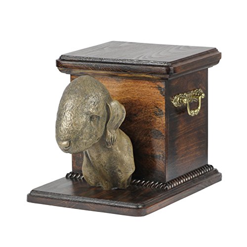 Art-Dog Handmade Custom Dog Memorial Urne - Bronze-Hundekopf auf Birkensockel - Langlebige personalisierte Hundeeinäscherungsbox - 19cmx31cmx22cm - Bedlington Terrier Art-Dog Handmade Custom Dog Memorial Urne - Bronze-Hundekopf auf Birkensockel - Langlebige personalisierte Hundeeinäscherungsbox - 19cmx31cmx22cm - Bedlington Terrier von Art-Dog