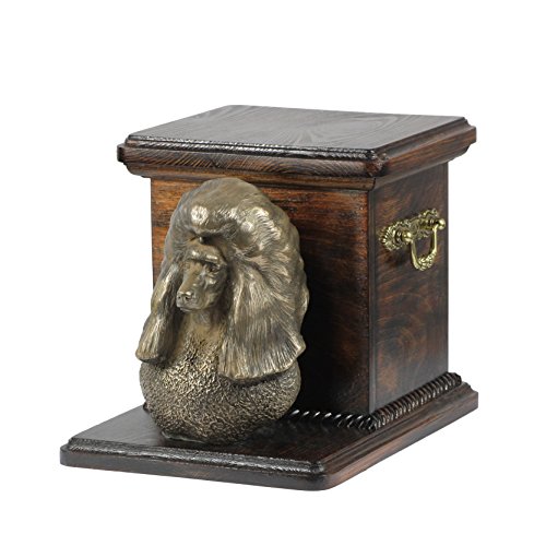 Art-Dog Handmade Custom Dog Memorial Urne - Bronze-Hundekopf auf Birkensockel - Langlebige personalisierte Hundeeinäscherungsbox - 19cmx31cmx22cm - Pudel Art-Dog Handmade Custom Dog Memorial Urne - Bronze-Hundekopf auf Birkensockel - Langlebige personalisierte Hundeeinäscherungsbox - 19cmx31cmx22cm - Pudel von Art-Dog