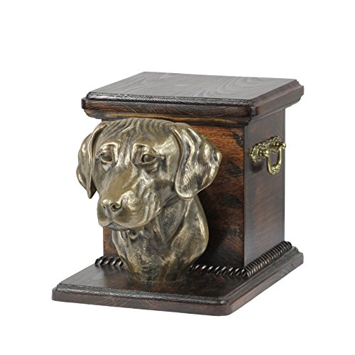 Art-Dog Handmade Custom Dog Memorial Urne - Bronze-Hundekopf auf Birkensockel - Langlebige personalisierte Hundeeinäscherungsbox - 19cmx31cmx22cm - Rhodesian Ridgeback Art-Dog Handmade Custom Dog Memorial Urne - Bronze-Hundekopf auf Birkensockel - Langlebige personalisierte Hundeeinäscherungsbox - 19cmx31cmx22cm - Rhodesian Ridgeback von Art-Dog